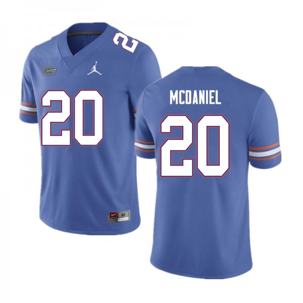 Men #20 Mordecai McDaniel Florida Gators College Football Jersey Blue